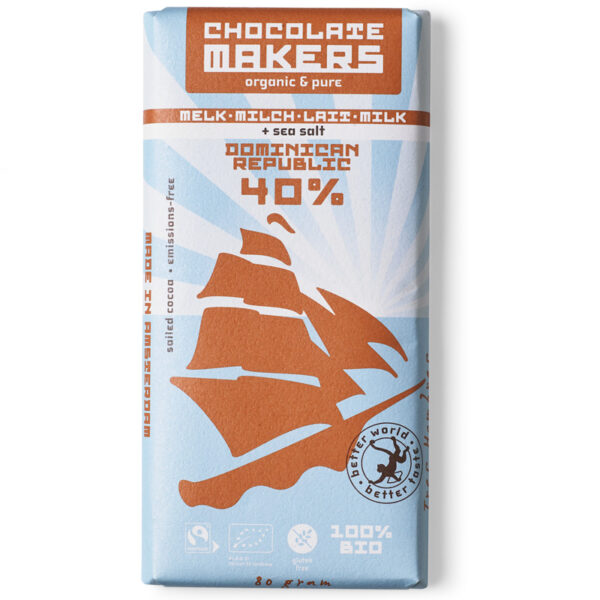 chocolatemakers 40% tres hombres melkchocolade