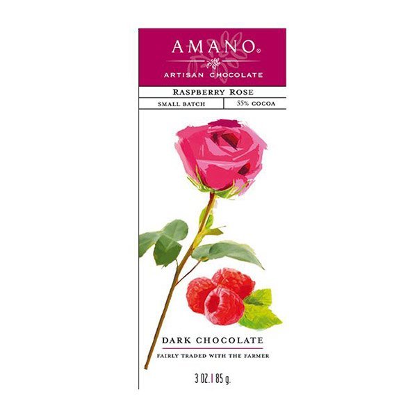 raspberry chocolate with rose petals amano pure combination fresh floral