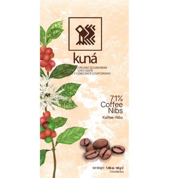 kuna pure chocolate with coffee made entirely in ecuador sustainable honest and very tasty