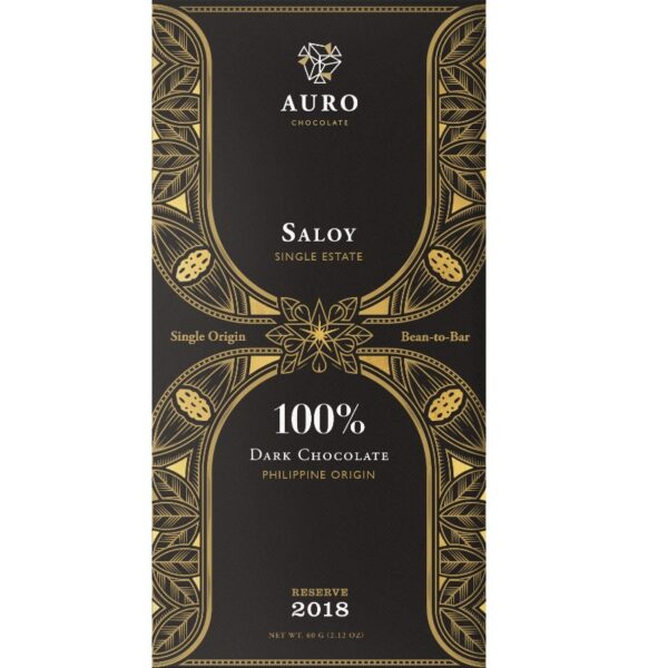 auro saloy 100% cocoa chocolate from the philippines tree to bar
