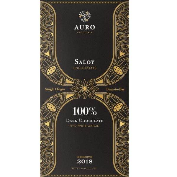 auro saloy 100% cocoa chocolate from the philippines tree to bar