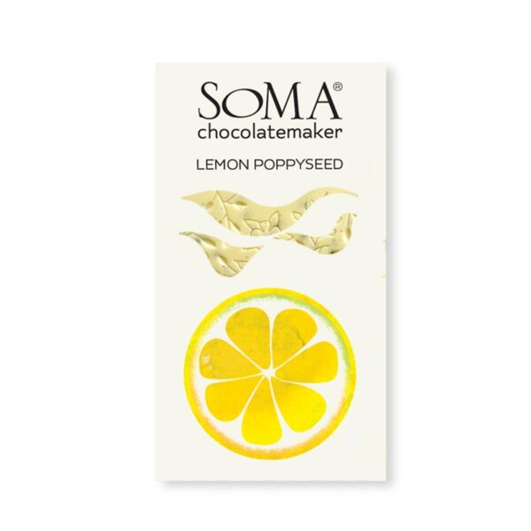 soma white chocolate with lemon and poppy seeds