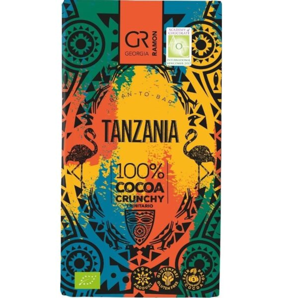 georgia ramon tanzania 100 nibs chocolate bar