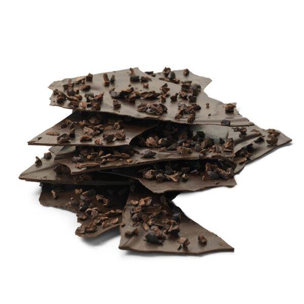 omnom chocolate sails pure thin slices of pure organic chocolate with cocoa nibs