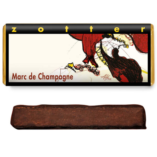 marc de champagne alcohol filled chocolate bonbon bar zotter bio fair