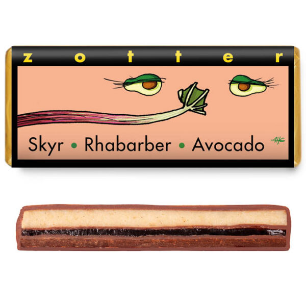 Zotter Gevuld - Skyr, Rabarber & Avocado