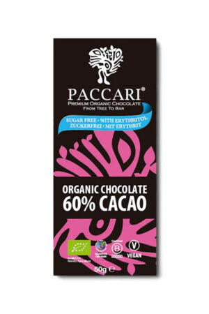 Paccari - 60% Cacao sugar free (sweetened with erythritol)